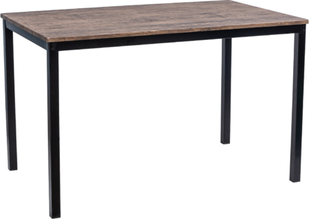 Spisebord Nordlys Furniture Newport grå pulverlakeret metalramme trælook epoxyoverflade 120Ã75 cm